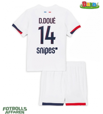 Paris Saint-Germain Desire Doue #14 Bortaställ Barn 2025-26 Kortärmad (+ Korta byxor)
